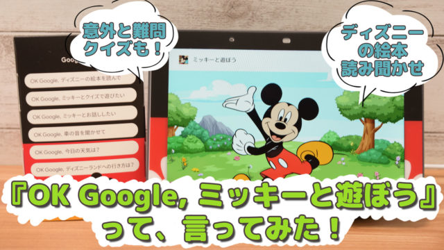 Google NEST Hub ミッキーと遊ぼう